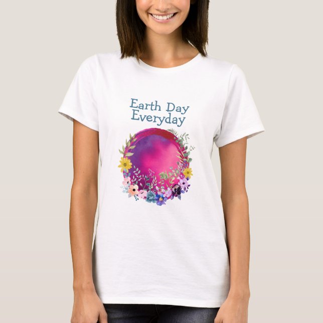 T-shirt jour des terres quotidien (Devant)