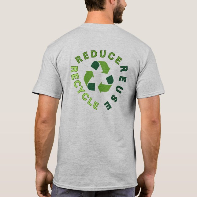 T-shirt jour des terres "réduire, réutiliser, recycler" (Dos)