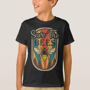 T-shirt Jour des terres Sauvez Les Abeilles Retro Jour des