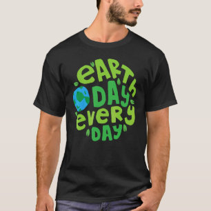 T-shirt Jour des terres Sauvez notre planète Gardez-le ver