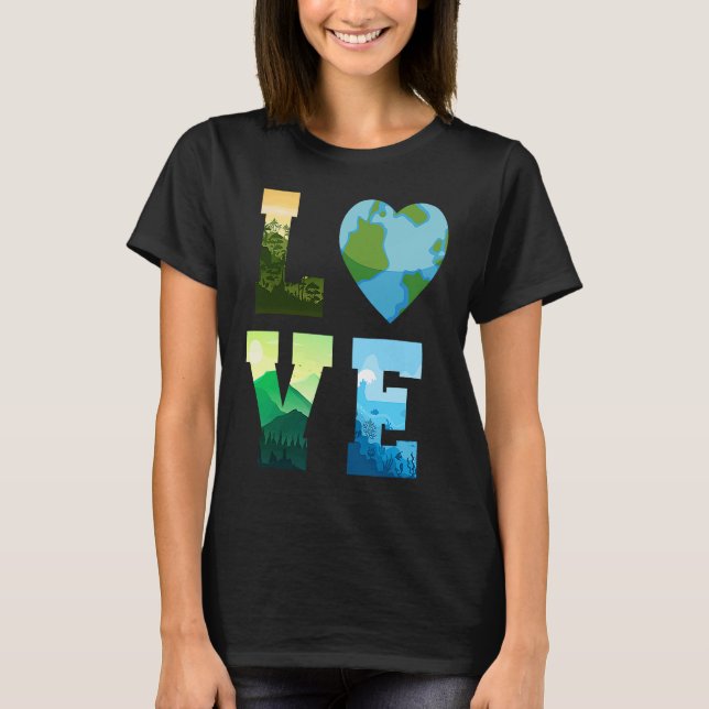 T-shirt Jour des terres Science Aimer Activisme De l'envir (Devant)