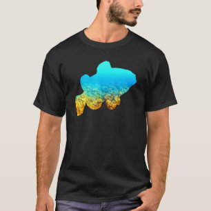 T-shirt Jour des terres Silhouette De Poisson Clown Et Sem