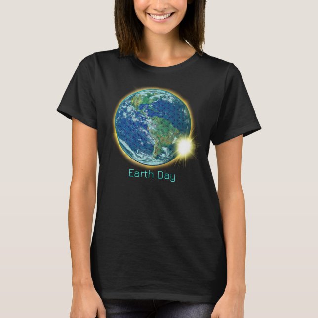T-shirt Jour des terres Solaire Eclipse 2024 géométrie sac (Devant)