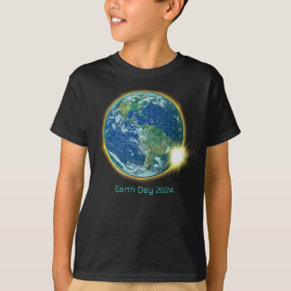 T-shirt Jour des terres Solaire Eclipse 2024 géométrie sac
