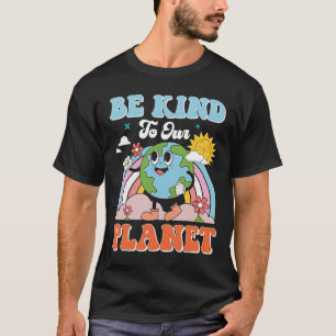 T-shirt Jour des terres Soyez Gentil À Notre Planète Rétro