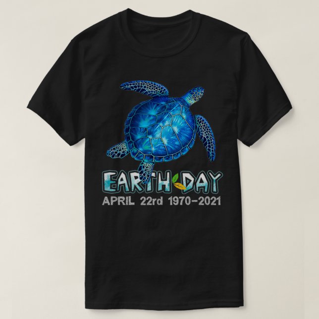 T-shirt Jour des terres tortue 22 avril 19702021 Jour des  (Design devant)