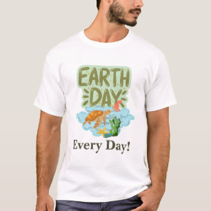 T-shirt jour des terres tous les jours, devenez écolo, Sav