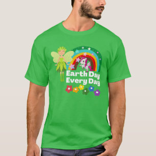 T-shirt Jour des terres tous les jours Rainbow Pine Tree U