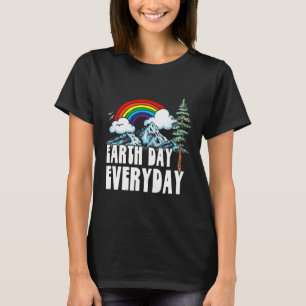 T-shirt Jour des terres tous les jours ! Vintage Rainbow N