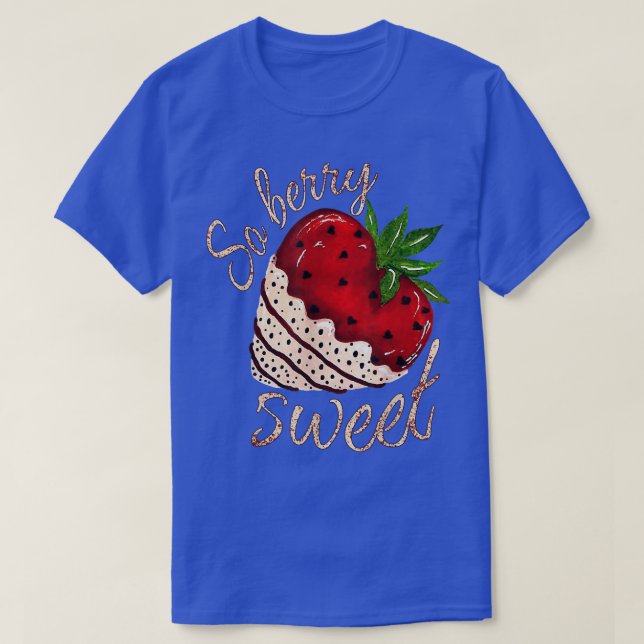 T-shirt Jour des Valentines aux fraises sucrées du Berry  (Design devant)