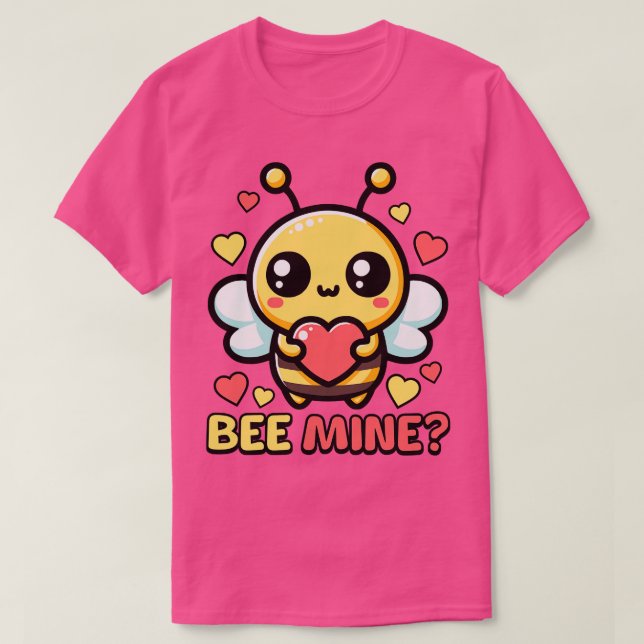 T-shirt Jour des valentines de la mienne d'abeilles (Design devant)