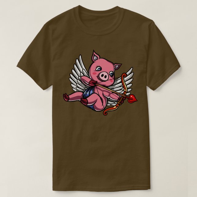 T-shirt Jour des Valentines de porc (Design devant)