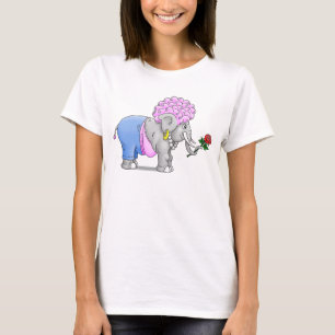 T-shirt Jour des Valentines des éléphants romantiques