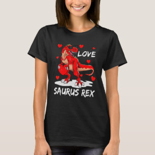 T-shirt Jour des Valentines des garçons AIVE Saurus Rex Di