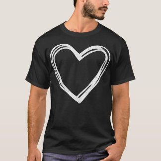 T-shirt Jour des Valentines du Coeur mignon des femmes Rou