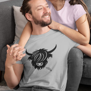 T-shirt Jour des Valentines Grises des Couples de Vaches d