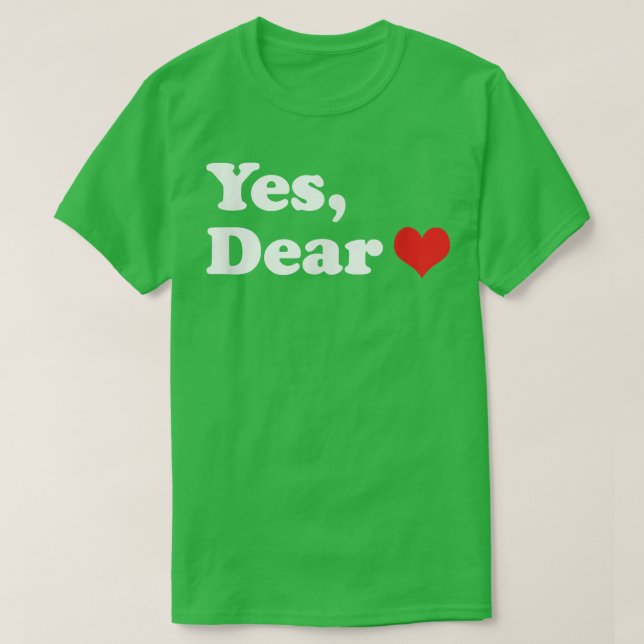 T-shirt Jour des Valentines Oui, Cher Coeur Amusant Mari F (Design devant)