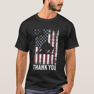 T-shirt Jour des vétérans Merci Hommage militaire Drapeau