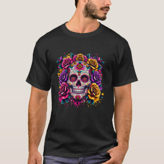 T-shirt Jour Dia De Los Muertos Hallowee de crâne de sucre