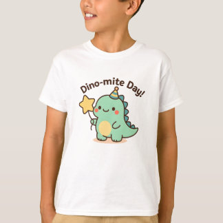 T-shirt Jour Dino-mite – Conception de fête de dinosaure m