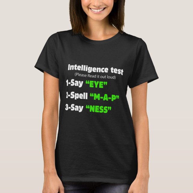 T-shirt Jour d'intelligence Test Dire Oeil M A P Ness Papa (Devant)