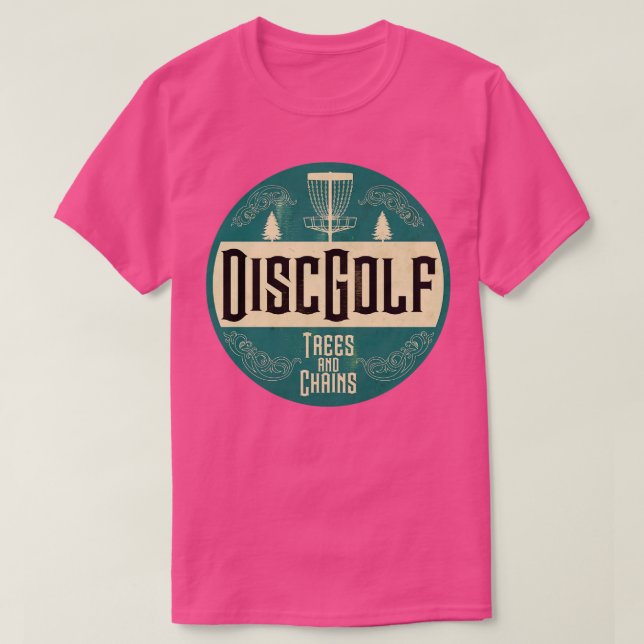 T-shirt Jour Disc Golf Arbres et Chains (Design devant)