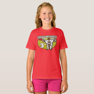 T-shirt Jour du 3e anniversaire de l'enfant Aujourd'hui, j
