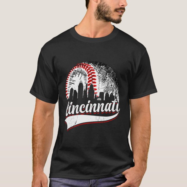 T-shirt Jour du baseball Cincinnati (Devant)