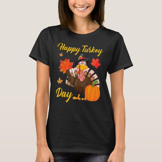 T-shirt Jour du bon thanksgiving Turquie Gîtes garçons Fil (Devant)