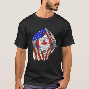 T-shirt Jour du Canada, drapeau américain