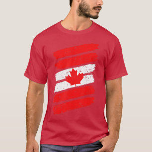 T-shirt Jour du Canada Drapeau Hommes Vintages Femmes Enfa