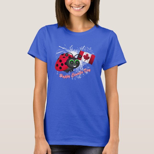 T-shirt Jour du Canada Ladybug (Devant)