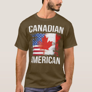 T-shirt Jour du Canada mignon Drapeau canadien américain c