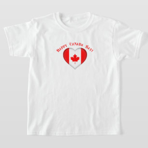 T-shirt Jour du Canada pour le coeur canadien