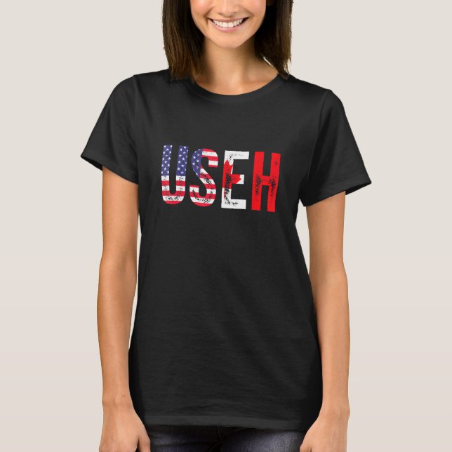 T-shirt Jour du Canada Usage Canadien États-Unis Drapeau C (Devant)