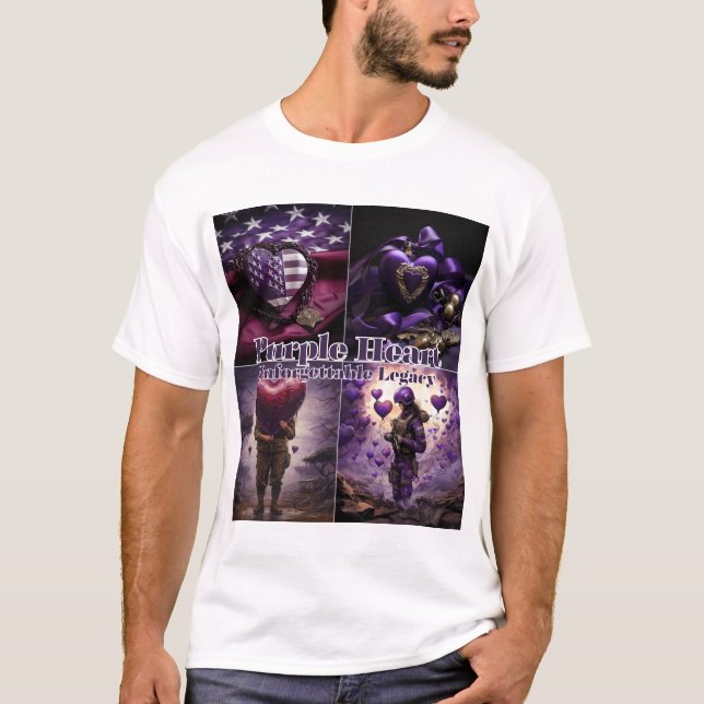 T-shirt Jour du coeur pourpre (Devant)