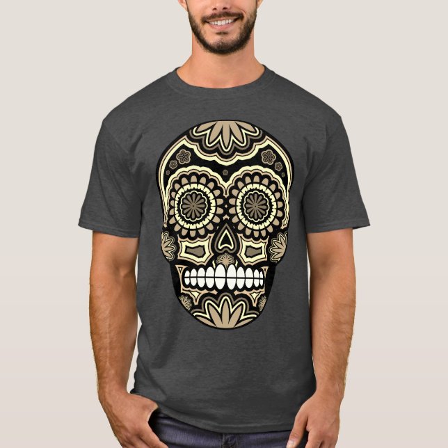 T-shirt Jour Du Crâne De Sucre Mexicain Des Morts (Devant)