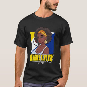 T-shirt Jour du drapeau de Bonaire île néerlandaise hollan