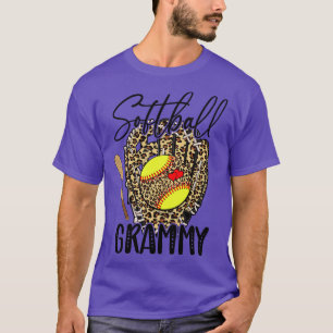 T-shirt Jour du Leopard de softball Sodo-ball Lover Mères 