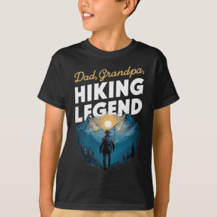 T-shirt Jour du père Papa Grand-père Légende de la randonn