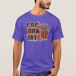 T-shirt Jour du pop-corn de cinéma Film vintage