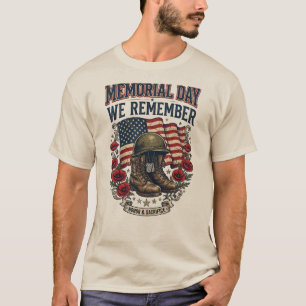 T-shirt Jour du Souvenir Nous nous souvenons des bottes mi