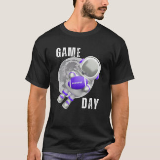 T-shirt Jour Du T-Game De Football Américain, Astronaut À