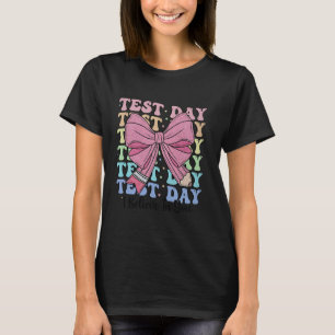 T-shirt Jour du test Je crois en vous Coquette noeud papil