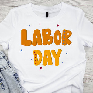 T-shirt Jour du travail orange foncé