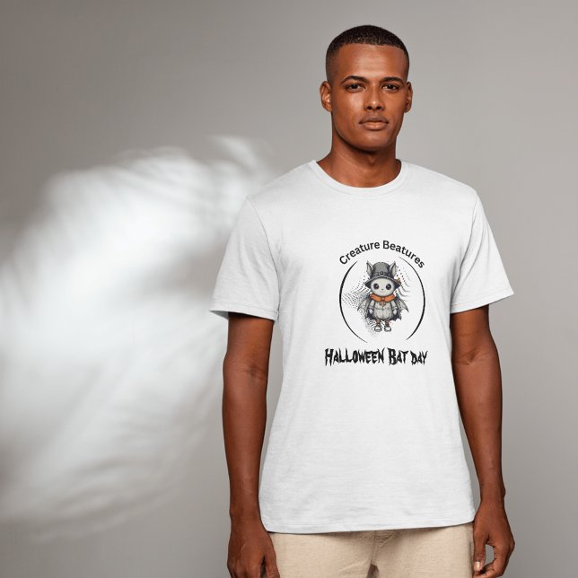 T-shirt Jour éffrayant de chauve-souris d'Halloween dans l (Créateur téléchargé)