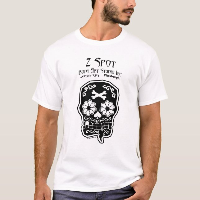 T-shirt Jour fait sur commande de tache de Z du réservoir (Devant)