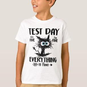 T-shirt Jour Funny Stress Chat Enseignant Enfants Étudiant