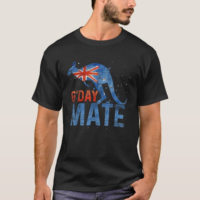 T-shirt Jour G Mate Kangaroo Aussie Animal Australie Drape (Devant)