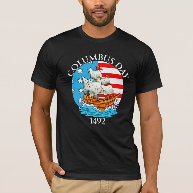 T-shirt jour heureux de Columbus (Devant)